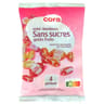 Cora mini bonbons sans sucres parfum fruits 150g
