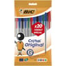 Bic stylo bille cristal assortis x 20 format spécial