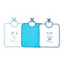 Lot de 3 bavoirs 1er âge 28x32cm lacets garçon Babycalin