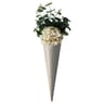 Bouquet d'hortensia blanc et eucalyptus artificiels seches 013xh50cm