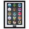 Poster encadré "Pokéballs"