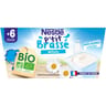 Nestlé p'tit brassé bio nature sans sucres ajoutés dès 6 mois 4x90g