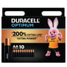 Duracell piles optimum aa x10 240g