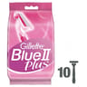 Gillette venus blue II plus rasoirs jetables pour femmes lot de 10
