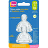 2 tétines silicone base large transition+  +12m Liquides épais céréales Tigex