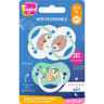 3 sucettes jour/nuit new reversible silicone 0-6 mois mixte Tigex