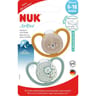 2 sucettes silicone 6-18m airflow ours/hérisson Nuk