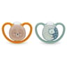 2 sucettes silicone 6-18m airflow ours/hérisson Nuk