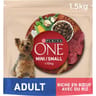 Purina one chien mini adulte riche en boeuf avec du riz 1.5kg