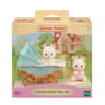 Jumeaux lapin chocolat/poussette double