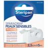 Stéripan sparadrap peaux sensibles avec devidoir 5m x 2.5 cm
