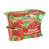 Andros dessert de fraises avec morceaux 4x100g