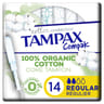 Tampax coton protection tampons avec applicateur regulier x14