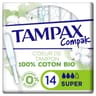 Tampax coton protection tampons avec applicateur super x14