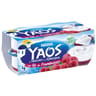 Yaos yaourt à la greque nature sur lit de framboise 4x125g