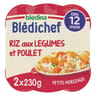 Blédina blédichef riz aux légumes et poulet dès 12 mois 2x230g