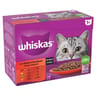 Whiskas Pâtée pour chat sachets fraîcheur repas classiques en sauce 12x85g