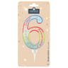 Bougie maxi chiffre n°6
