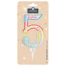 Bougie maxi chiffre n°5