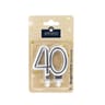 Bougie chiffre dorure or ou argent 40 ans