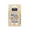 Bougie chiffre dorure or ou argent 50 ans
