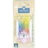 Chiffre plastique avec led N°9 et 4 bougies blanches