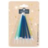 20 bougies mini-fleurs Vert, Bleu, Violet, Blanc