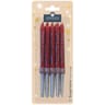 10 bougies cérémonie Rouge sérigraphie "Happy Birthday" et longues bobèches