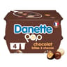 Danette pop 3 chocos et billes soufflées 4x117g