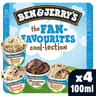 Ben & Jerry's pot glace the fan favourites cool-lection 4x100ml 292g