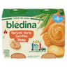 Bledina pots purée haricots verts carottes veau 2x200g