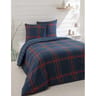 Parure housse de couette 140x200 + 1 taie 63x63 carreaux ecossais