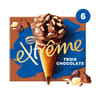 Extrême 6 cônes trois chocolats 720ml 444g