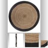 Tapis jute bord noir diam 120cm