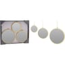Set 3 miroirs ronds dore