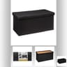 Coffre banc pliable noir