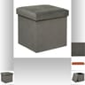Coffre pouf pliable lilou gris