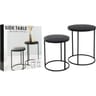 Set 2 tables gigogne ronde noir