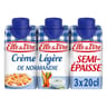 Elle & Vire crème semi-épaisse légère de Normandie 18% mg 3x20cl