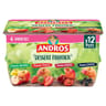 Andros compotes pomme fraise cassis cerise 12x100g