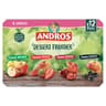 Andros compotes pomme fraise cassis cerise 12x100g