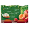 Andros spécialité de fruits de pomme et d'abricot sur coulis de framboise et crème fouettée 4x100g