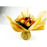 Bouquet bulle de 20 roses 35 cm  + 5 fougères ton chaud ton froid