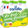 Candia le lait sans lactose écrémé bp 1 l x 6 lait écrémé stérélisé