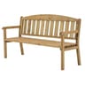 Banc 3 places traite en autoclave coloris brun