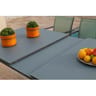 Table fraise 180/240x100 - verre texture + housse