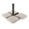 Dalle parasol excentré 13 kg 40x40 blanche