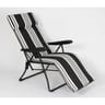 Fauteuil relax rallye 6 positions coloris raye noir / blanc