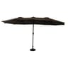Parasol double tete toile anthracite