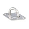 Pontet inox   8 mm sur platine losange 50 x 80 mm